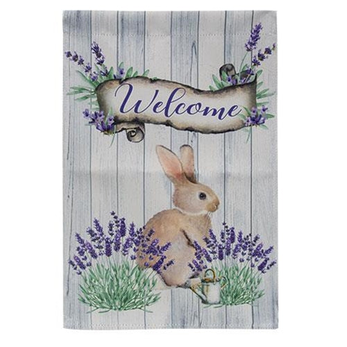 Welcome Baby Rabbit Garden Flag (Pack of 2)