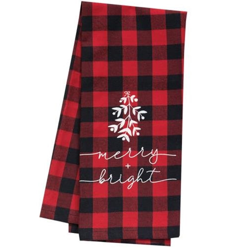 Red Buffalo Check Merry and Bright Towel (Pack of 2)
