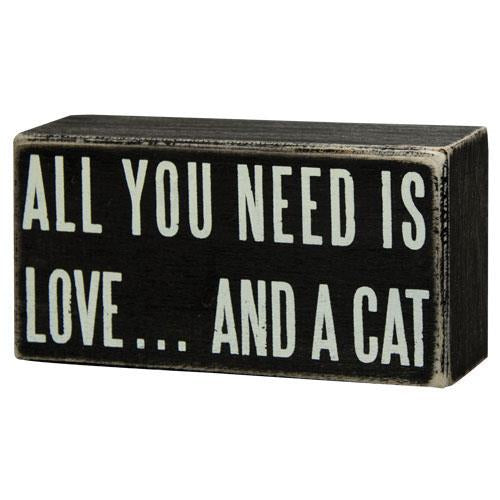 All You Need Cat Box Sign (Pack of 2)
