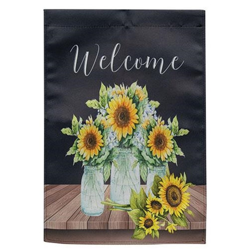 Welcome Sunflowers Garden Flag (Pack of 2)
