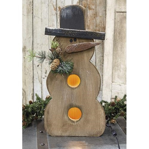 Light Up Snowman w/Pine & Cones 2 Ft.