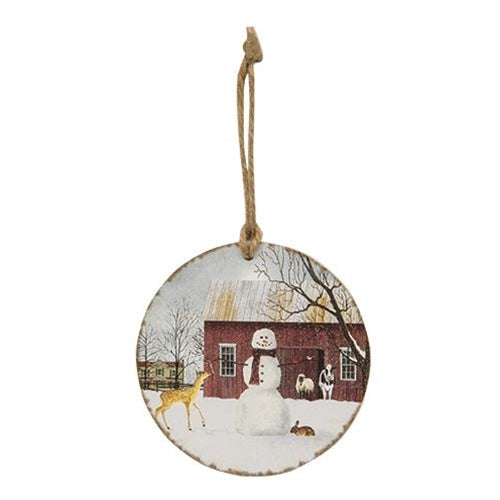The Friendly Beasts Round Ornament  (Pack of 4)