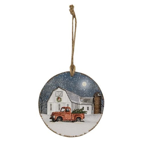 Wintry Weather Round Ornament (Pack of 4)