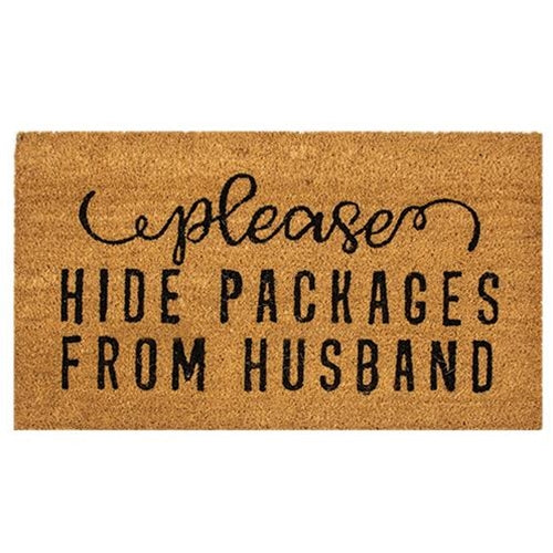 Please Hide Packages Door Mat 30x18