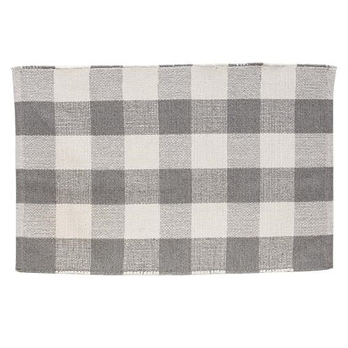 Gray Buffalo Check Door Mat 36x24