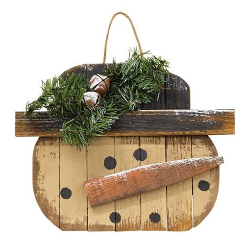 Hanging Lath Tophat Snowman Head