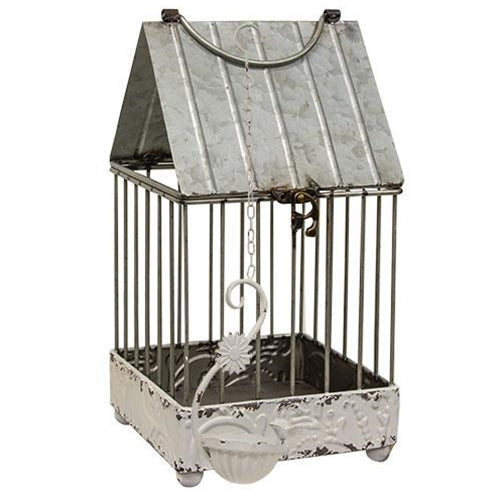 Shabby Chic Ornate Bird House Lantern