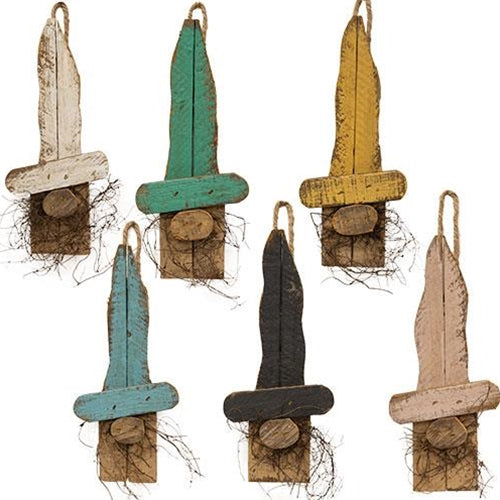 Skinny Mini Spring Gnome Ornament 6 Asstd. (Pack of 2)