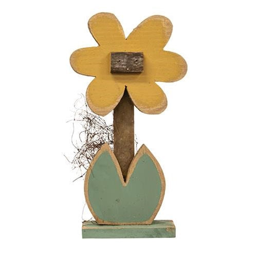 Wooden Spring Daisy On Base 4 Asstd.