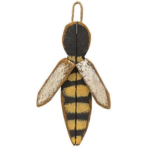 Distressed Lath Hanging Bee (Pack of 2)