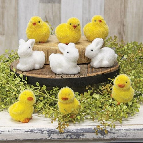 Flocked Resin Spring Critter 9 Asstd. (Pack of 4)