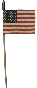 Primitive American Flag On Stick (Pack of 4)