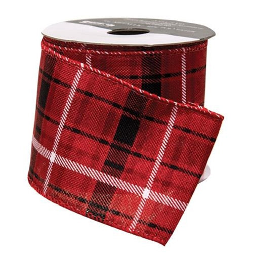 '+Plaid Christmas Ribbon 2.5