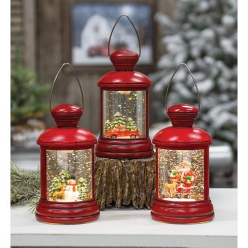 Musical Spinning Holiday Scene Water Globe
