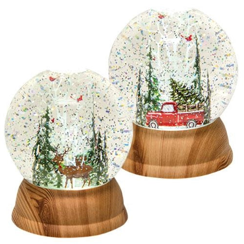 Lighted Winter Scene Water Globe 2 Asstd.