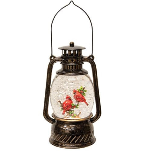 '+Lighted Cardinal Water Globe Lantern 2 Asstd.