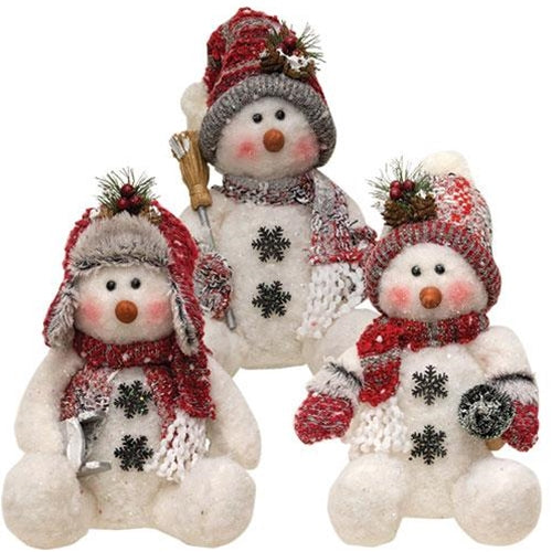 Plush Sitting Snowman 11