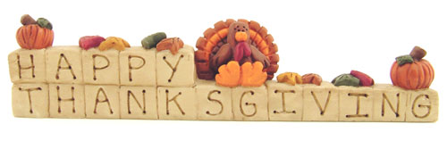 Happy Thanksgiving Block
 (Pack of 4)