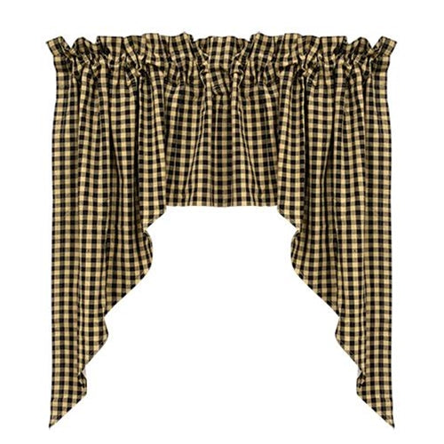 2/Set Black Check Swags