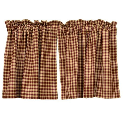 2/Set Burgundy Check Tiers 24