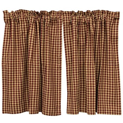 2/Set Burgundy Check Tiers 36