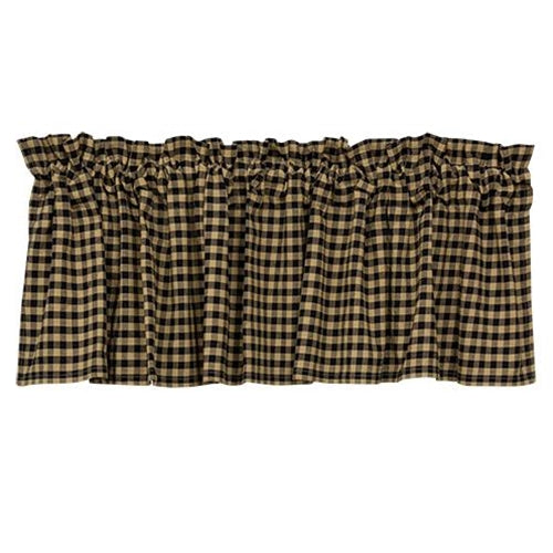^^Black Check Valance