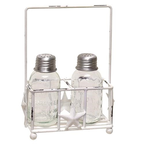 Star Salt and Pepper Caddy W/ Shakers (Pack of 2)