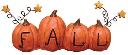 Resin Fall Pumpkins (Pack of 4)