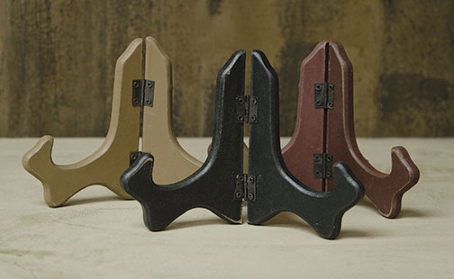 Primitive Colors Wooden Plate Stand 4-1/2