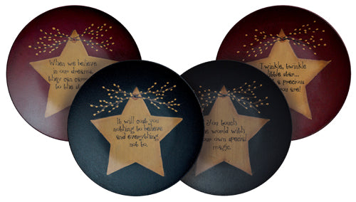 Believe Star Plate 4 Asstd. (Pack of 4)