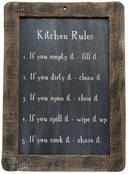 Kitchen Rules Blackboard (Pack of 2)