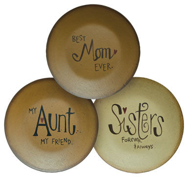 Mom Aunt Sister Plate 3 Asstd. (Pack of 4)