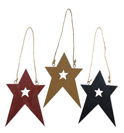 Folk Star w/ Cutouts 3 Asstd.  (Pack of 4)