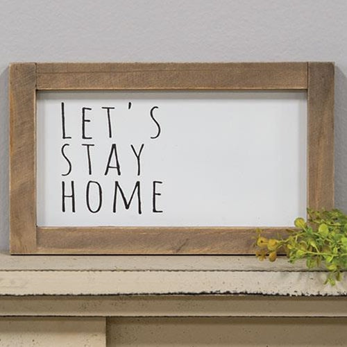Let's Stay Home Framed Sign (Pack of 4)