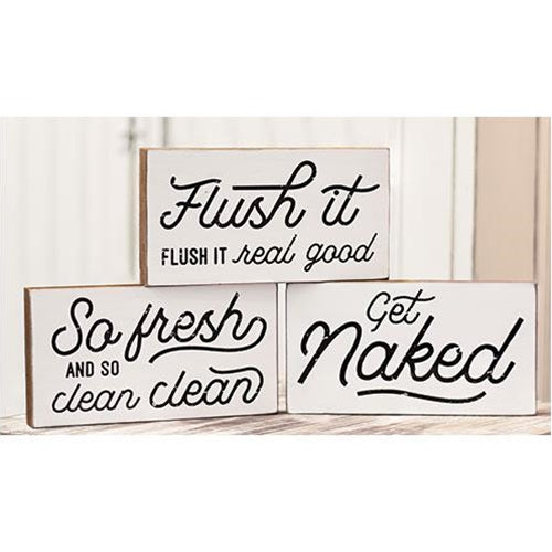 Get Naked Wood Block. 3 asstd. (Pack of 4)