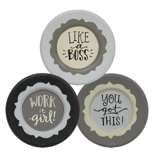 Like A Boss Plate 3 asstd.  (Pack of 4)