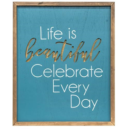 *Life Is Beautiful Framed Cutout Wall Art