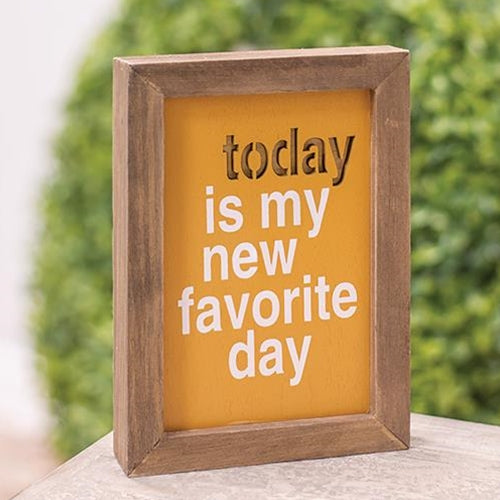 Today Is My New Favorite Day Framed Cutout Sign (Pack of 4)