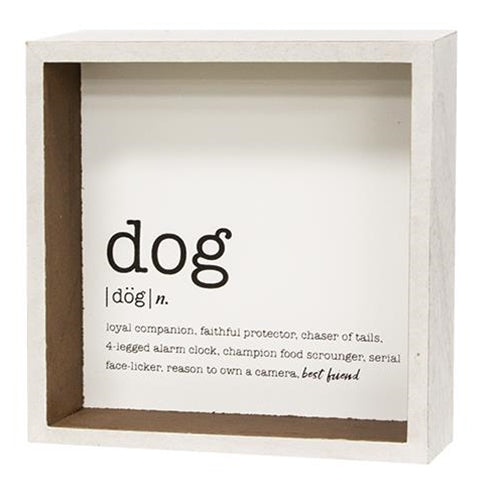 Dog Definition Shadowbox Sign (Pack of 4)