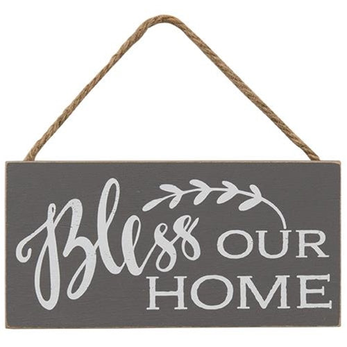 Bless Our Home Rope Hanger Sign (Pack of 4)
