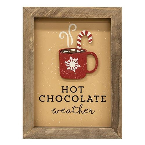 '+Hot Chocolate Framed Sign (Pack of 2)