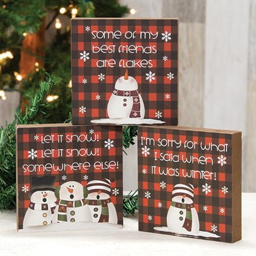 Best Friends are Flakes Block 3 Asstd. (Pack of 4)