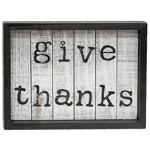 Give Thanks Shiplap Box Sign (Pack of 2)