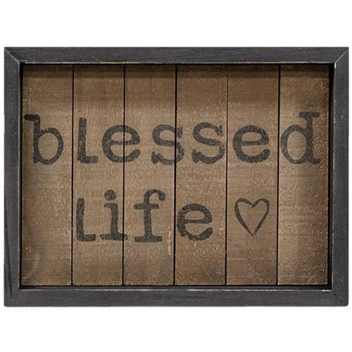 Blessed Life Slat Sign (Pack of 2)