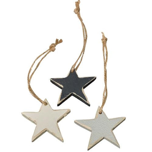 3/Set Small Wooden Star Ornaments (Pack of 4)