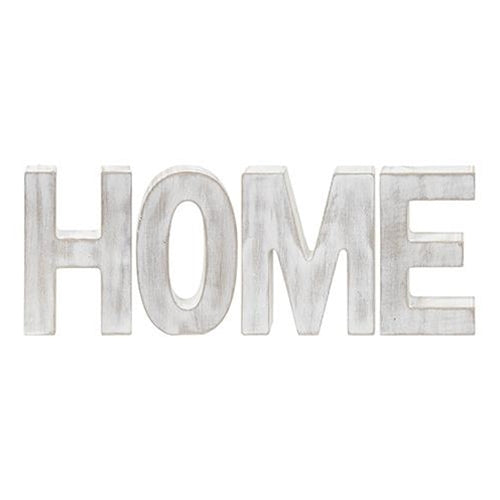 4/Set HOME Rustic White Letters  (Pack of 4)