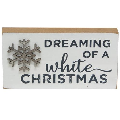 Glitter Snowflake Block 3 Asstd.  (Pack of 4)