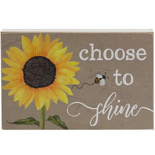 Choose to Shine Sunflower Block (Pack of 4)