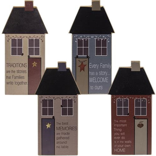 Family Traditions Chunky House 4 Asstd. (Pack of 4)