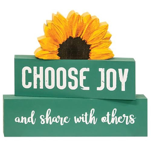 3/Set Choose Joy Sunflower Stackers (Pack of 4)